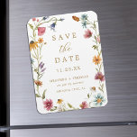 Watercolor Wildflower Photo Save the Date Magnet<br><div class="desc">Budget Watercolor Wildflower Photo Save the Date Magnets</div>