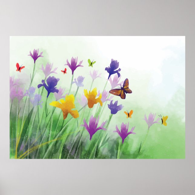 Watercolor Wildflower Poster (Front)