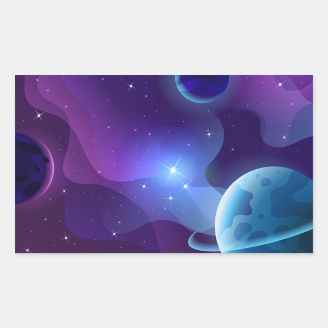  Watercolor Wildflower Rectangular Sticker (Front)