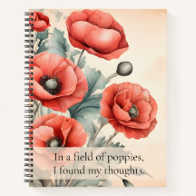 Watercolor Wildflower Red Poppies Summer