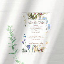 Watercolor Wildflower Save the Date