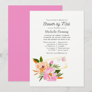 Watercolor Wildflower Spring Bridal Shower by Mail Invitation