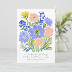 Watercolor Wildflower Spring Soiree Garden Party Invitation