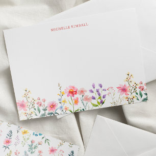 Watercolor Wildflower Spring Summer  Card