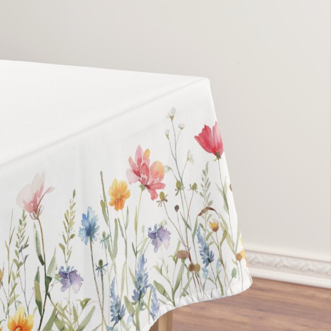 Watercolor Wildflower Tablecloth (In Situ)