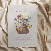 Watercolor Wildflower Tea Party Birthday