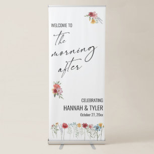 Watercolor Wildflower The Morning After Welcome Retractable Banner