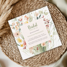 Watercolor Wildflower Wedding Bridal Shower