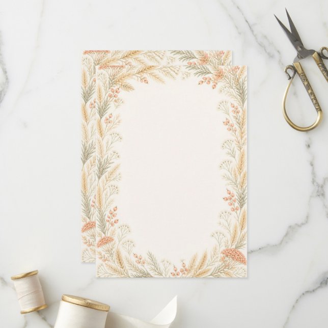 Watercolor Wildflower Wedding Program  Programme (Front/Back In Situ)