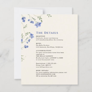 Watercolor Wildflower Wedding QR C Enclosure Cards