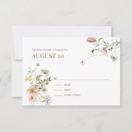 Watercolor Wildflower Wedding Response Card