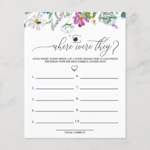 Watercolor Wildflower   Where Were They   Games