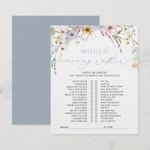 Watercolor Wildflowers Baby Shower Game