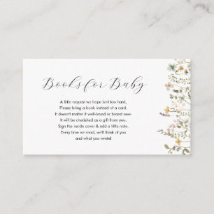 Watercolor wildflowers books for baby card