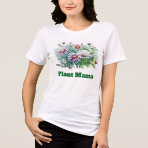 Watercolor Wildflowers Botanical Custom Soft Mama Tri-Blend Shirt