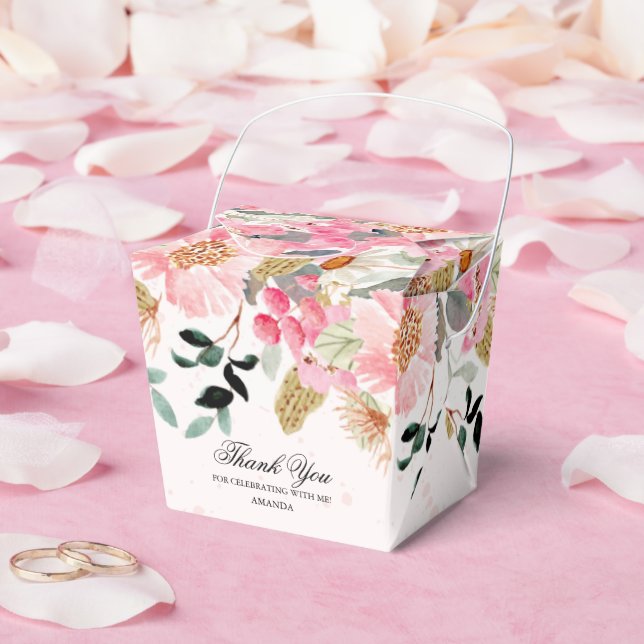 Watercolor Wildflowers Bridal Shower Favour Box (Wedding)