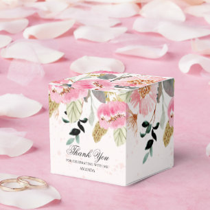 Watercolor Wildflowers Bridal Shower Favour Box