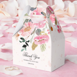 Watercolor Wildflowers Bridal Shower Favour Box