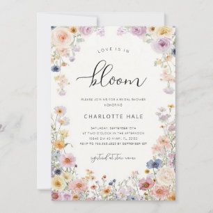 Watercolor Wildflowers Bridal Shower Invitation