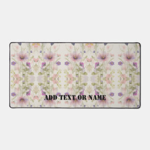 Watercolor Wildflowers colourful Desk Mat