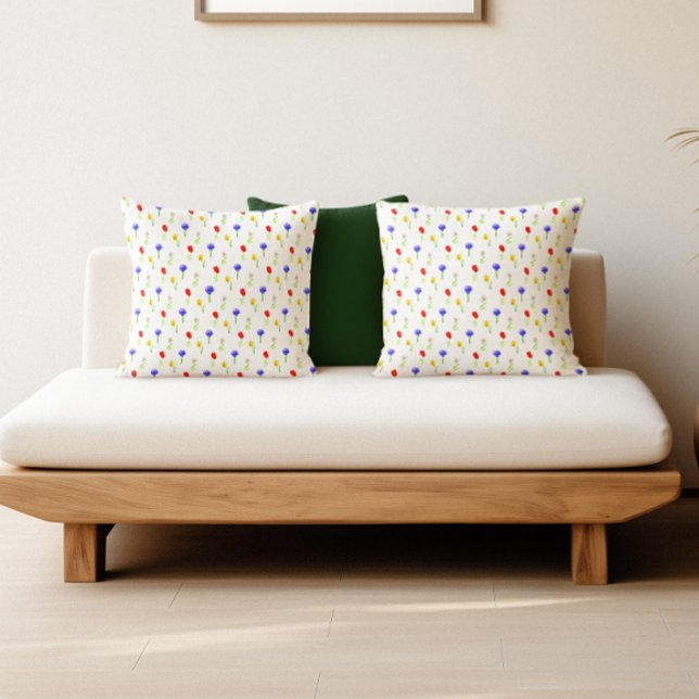 Watercolor Wildflowers Cushion (Creator Uploaded)