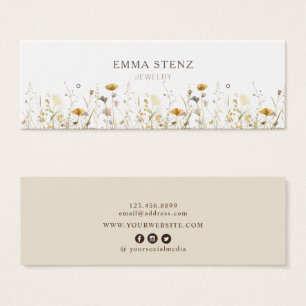 Watercolor Wildflowers Earring Hoops Studs Display