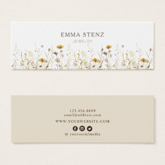 Watercolor Wildflowers Earring Hoops Studs Display