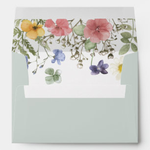 Watercolor Wildflowers Envelope