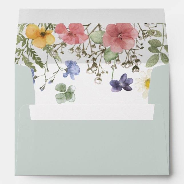 Watercolor Wildflowers Envelope (Back (Bottom))