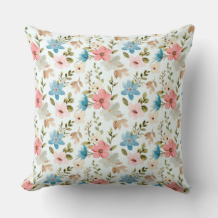 Watercolor Wildflowers Floral Pattern-67676 Cushion