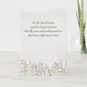 Watercolor Wildflowers For Sympathy Card Cute
