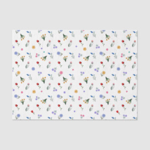 Watercolor Wildflowers Hand-painted Tissue Paper