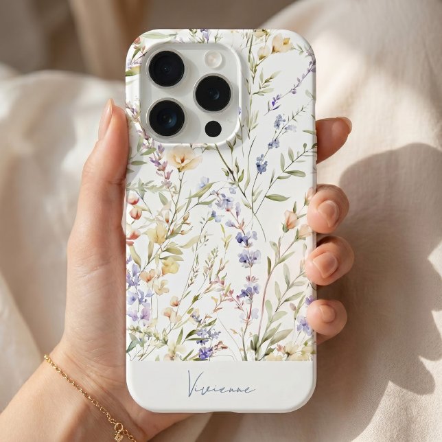 Watercolor Wildflowers  iPhone Case (Creator Uploaded)