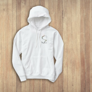 Watercolor wildflowers letter S black Hoodie