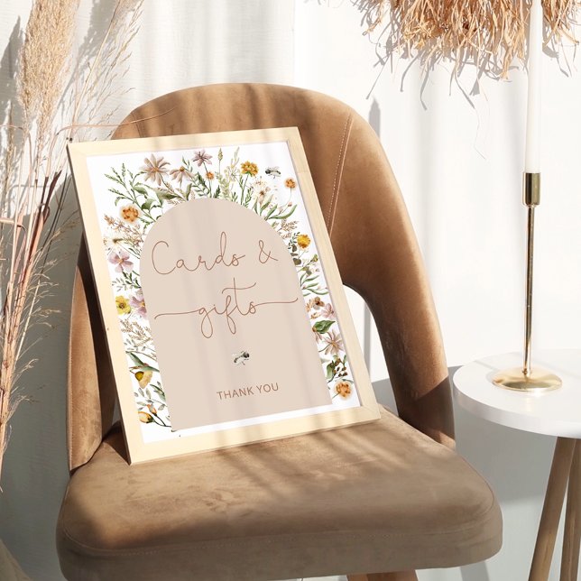 Watercolor Wildflowers Modern Cards and Gifts Poster (Creator Uploaded)