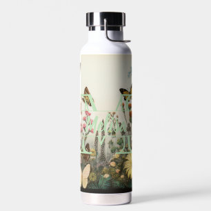Watercolor Wildflowers Monogram & Name Water Bottle