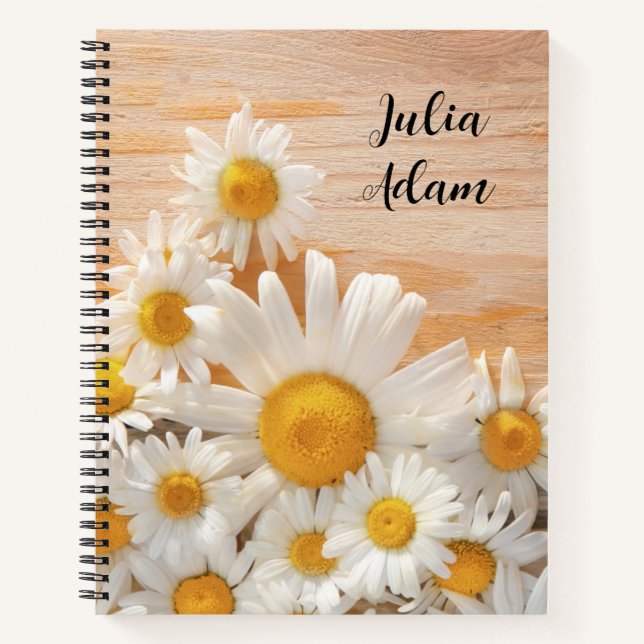 Watercolor Wildflowers personalised name  Notebook (Front)