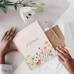 Watercolor Wildflowers Personalised Script Name Planner<br><div class="desc">Our beautiful country meadow watercolor field wildflowers are handpainted with love. We've selected a beautiful light colour palette to create an elegant and calm mood. Our watercolor wildflowers are arranged to create this beautiful arrangement. Perfect to write your notes in. Our wildflowers illustrations are painted by us in watercolor and...</div>