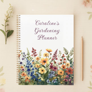 Watercolor Wildflowers Personalised Summer Planner