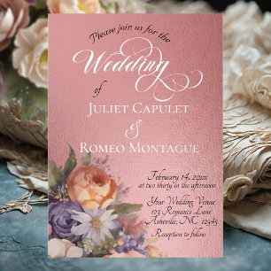 Watercolor Wildflowers - Rose-Gold