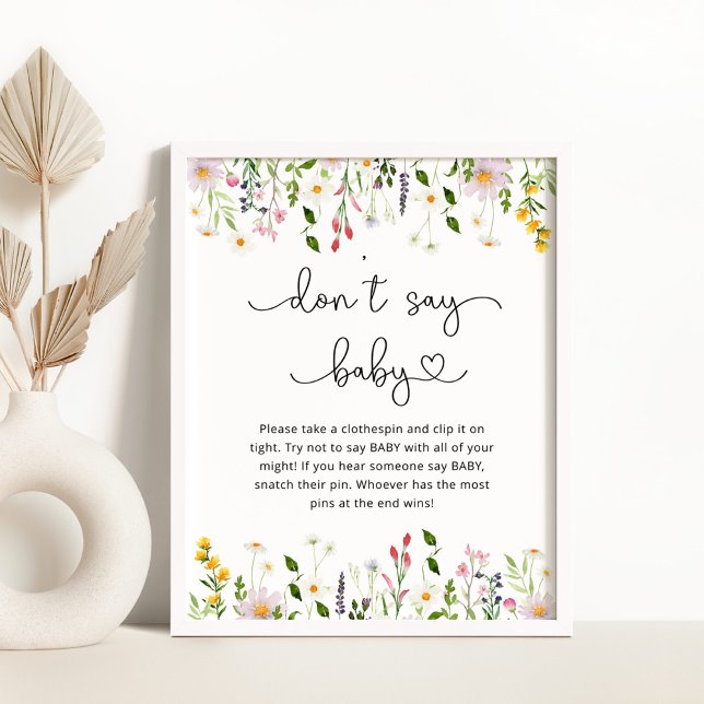 Watercolor wildflowers script Dont say baby Poster (Creator Uploaded)