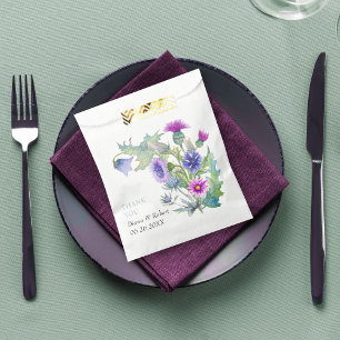 Watercolor wildflowers Thank You wedding Favour Bags