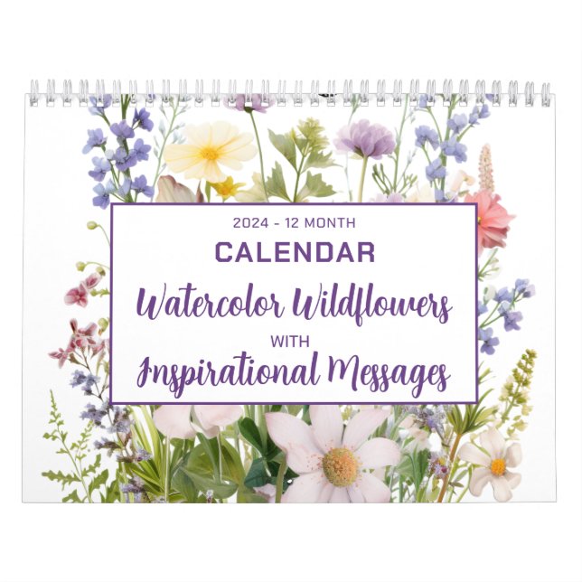 Watercolor Wildflowers with Religious Inspirations Calendar (Cover)