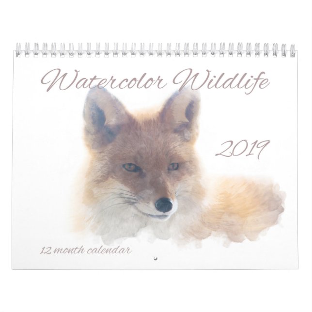 Watercolor Wildlife Calendar (Cover)