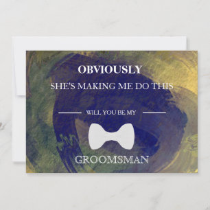 Watercolor Will You Be My Groomsman? Invitation
