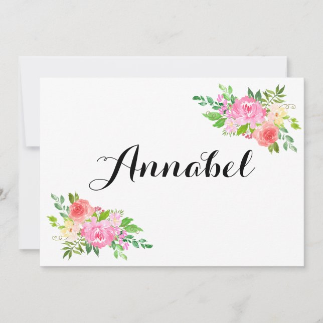 Watercolor Will You By My Flower Girl Proposal Invitation (Front)