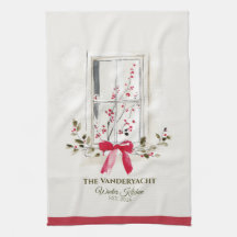 Watercolor Window & Berry Christmas