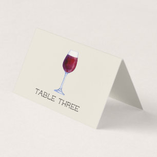 Watercolor Wine Personalised Table Place Cards
