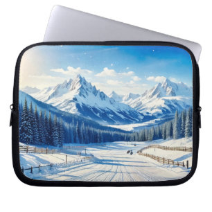 watercolor winter background Electronics Bag