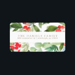 Watercolor Winter Berries and Greenery Label<br><div class="desc">Highlight your favourite family photo on your holiday cards this season!  Whether you celebrate Christmas,  Hanukkah or simply want to send our a New Year greeting to your friends and family,  Blush Paper Co. has the perfect holiday card for you.</div>